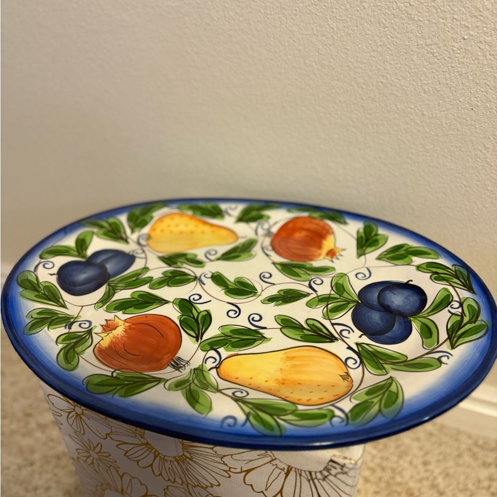 ZRike Ceramic Platter Fruit Design